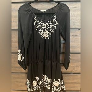 Joie Black Long Sleeve Mini Dress